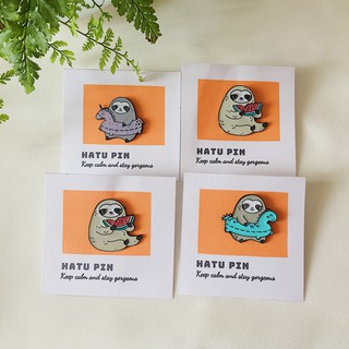 Ghim Pin Cài Áo Kim Loại Hình Con Lười