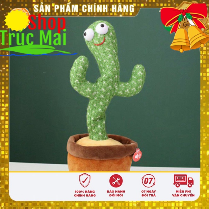 Đồ chơi xương rồng nhảy múa cho bé, có 120 bài hát vui nhộn, thông minh biết nhại tiếng, giải tr