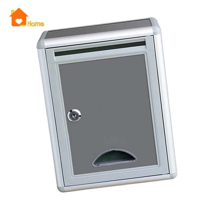 [Love_Home]1xAluminium Alloy Mailbox Wall Mounted Outdoor Letter Post Mail Box