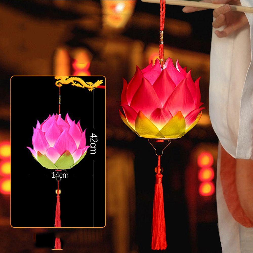 Đèn LED Hình Hoa Sen Phong Cách Retro Nghệ Thuật Mùa Thu