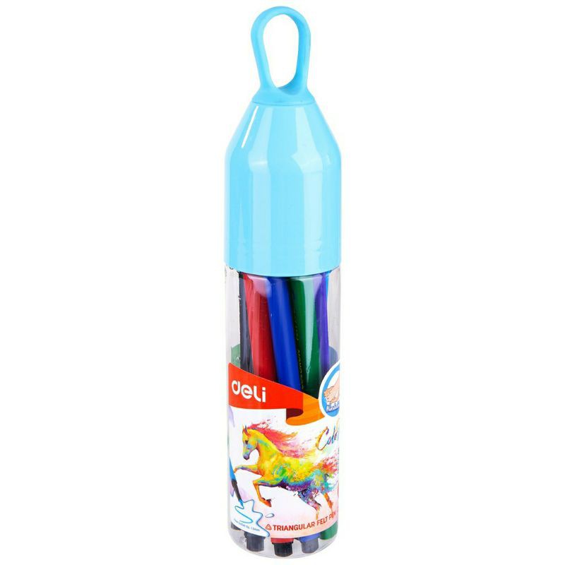 Bút màu nước 12 màu /18 màu / 24 màu / 36 màu hộp nhựa có quai sách tiện dụng , màu sắc tươi sáng - 1 hộp