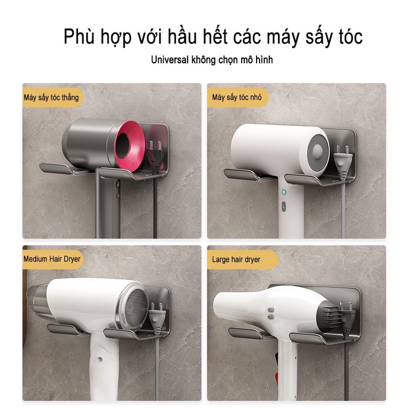 Giá giữ máy sấy tóc GUANCHUANG gắn tường đa năng tiện lợi