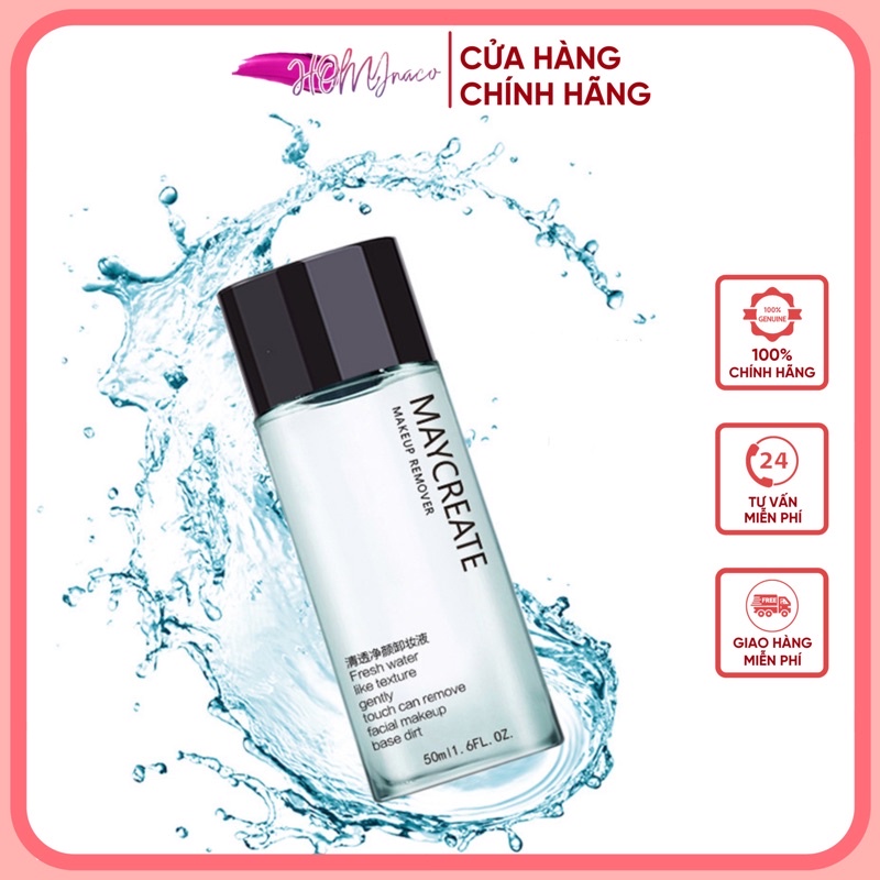Nước tẩy trang làm sạch sâu MayCreate chai nhỏ 50ml