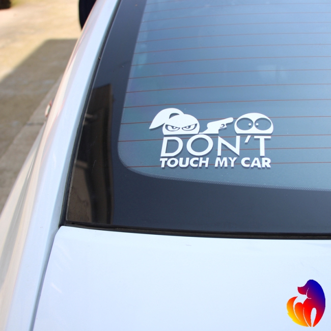 Blackhole Sticker dán xe hơi in chữ &quot; Warning do not touch my car &quot;