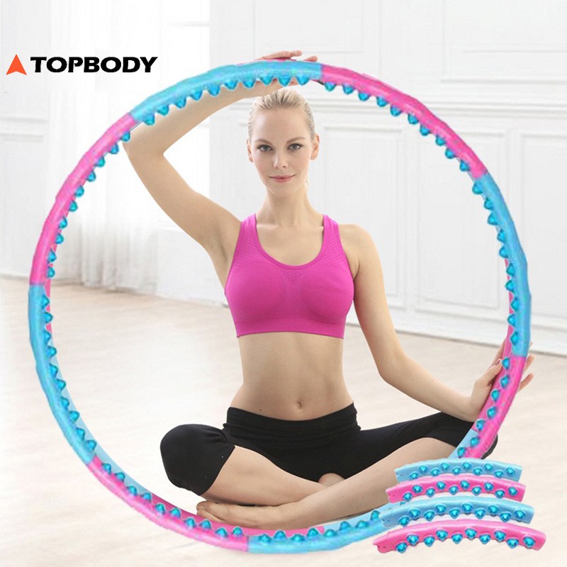 Vòng lắc eo massage Hula Hoop size lớn 98cm hạt từ tính, giảm mỡ bụng TOPBODY-VONGL02