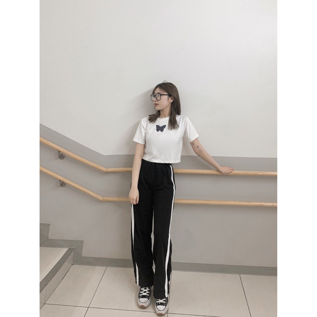 Quần Thun Dài ống rộng 2 sọc ( form unisex) | BigBuy360 - bigbuy360.vn