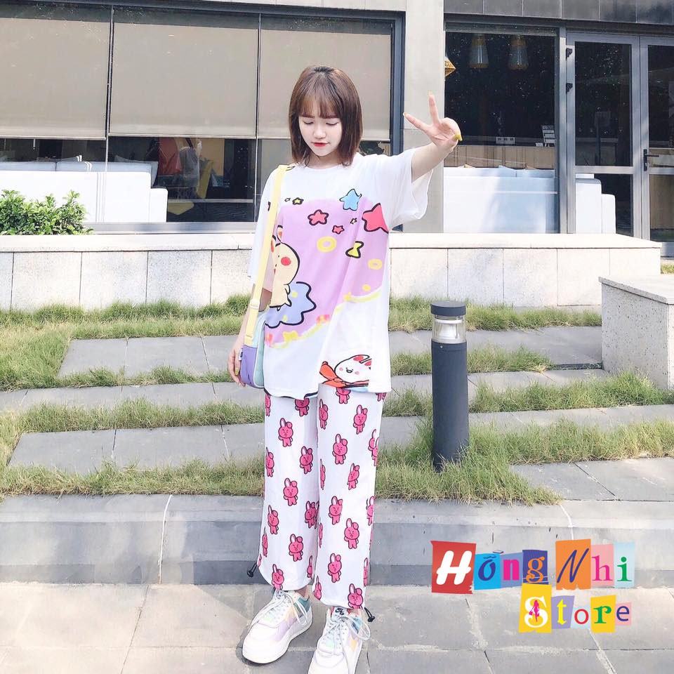 Quần Hoạt Hình Dài Dây Rút Lai Cartoon Pant Oversize Ulzzang Unisex - MM | BigBuy360 - bigbuy360.vn
