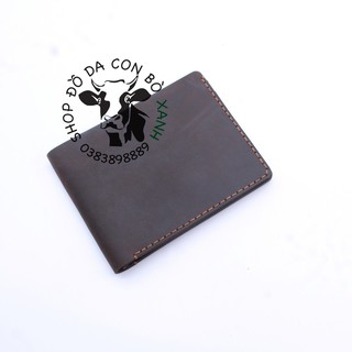 Ví da nam handmade , da sáp MS001"100% da thật"