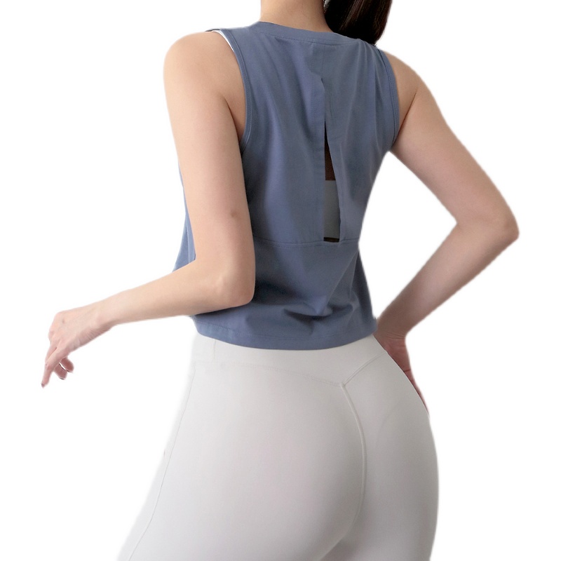 Áo thun ANRAN hở lưng nhanh khô thích hợp tập yoga dành cho nữ