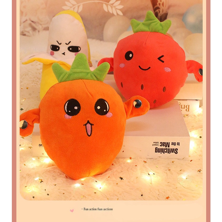 Búp Bê Nhồi Bông Hình Trái Chuối Phát Nhạc Vui Nhộn