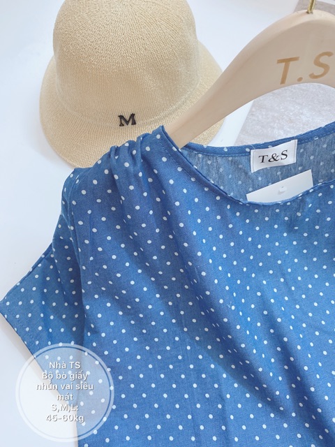 XẢ SỈ BỘ BÒ GIẤY CHẤM BI SIÊU MÁT NỮ NHÚN VAI | BigBuy360 - bigbuy360.vn