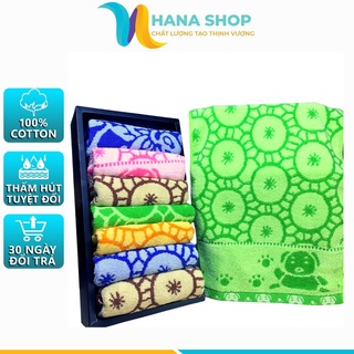 Khăn mặt đồng tiền HANA kháng khuẩn 100% cottton cao cấp, thấm nước tốt, chất liệu mềm mịn phù hợp với mọi loại da
