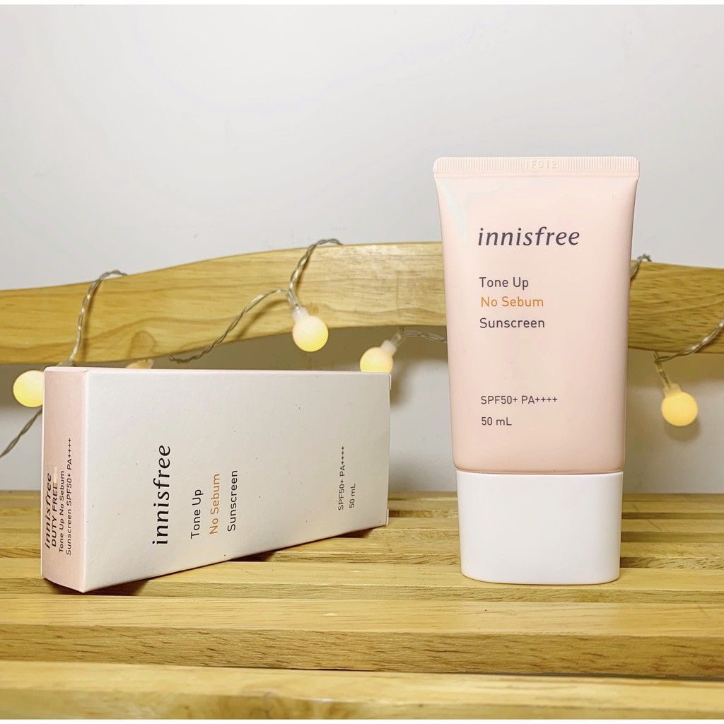 Kem chống nắng kiềm dầu nâng tone Innisfree Tone Up No Sebum Sun Screen Cream SPF50+ PA+++