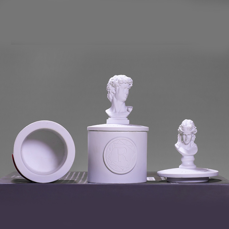 Cốc Đựng Làm Nến Thơm Theo Phong Cách Châu Âu David Ariadne -  Cốc Nến Nắp 3D