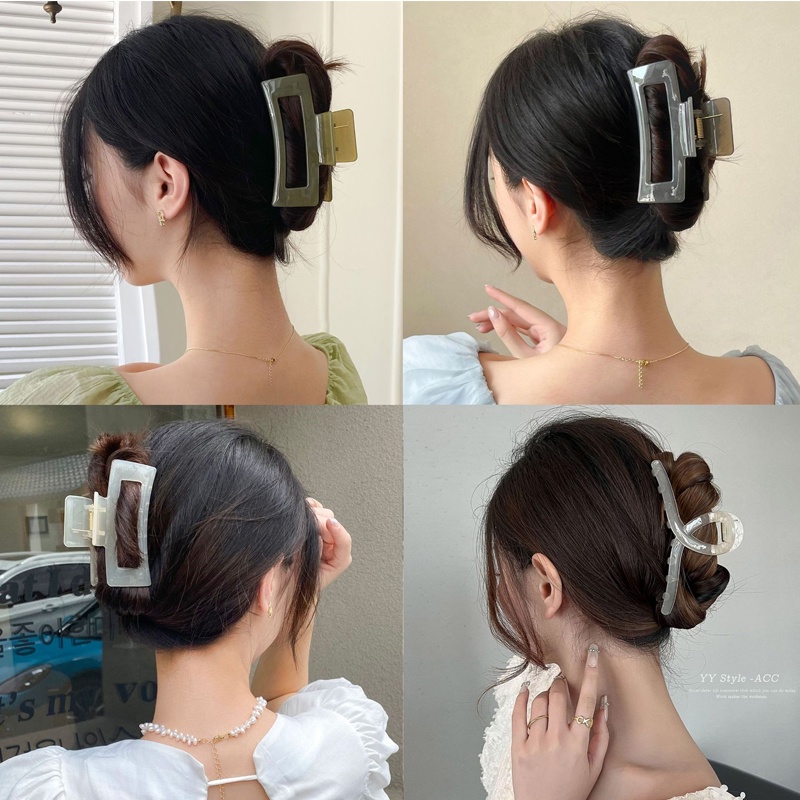 Kẹp Tóc Càng Cua Trong Suốt Cỡ Lớn Thời Trang Cho Nữ