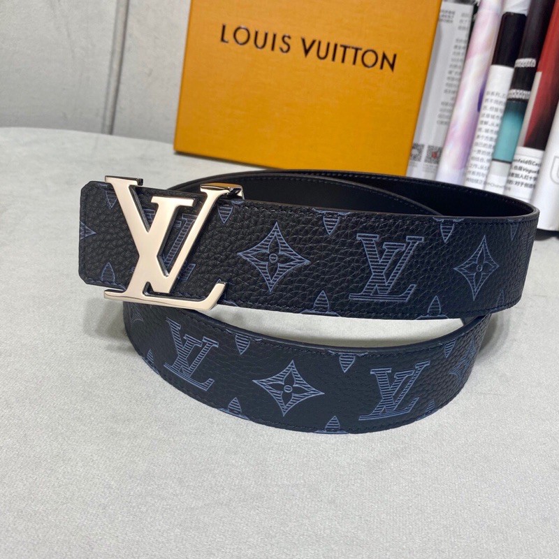 Thắt lưng nam thương hiệu Louis Vuitton LV da thật cao cấp 2 mặt lv shape được in nổi