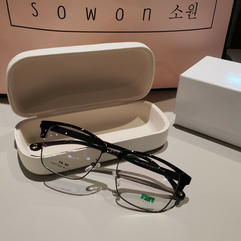 [Mã SKAMCLU7 giảm 10% cho đơn từ 0Đ] [RẺ VÔ ĐỊCH] Kính giả cận trong suốt nửa viền xinh Mã 2671 Hồng trà | BigBuy360 - bigbuy360.vn