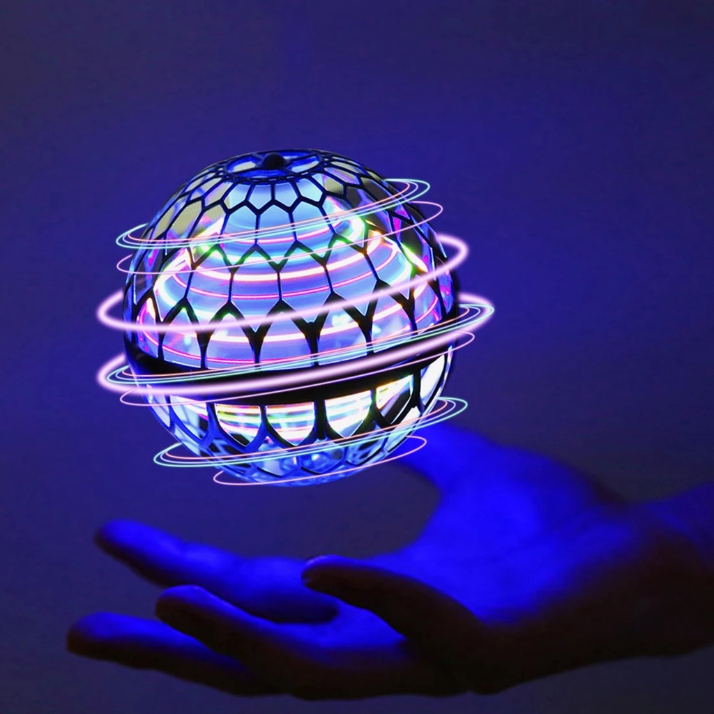 Quả cầu ma thuật UFO bay lơ lửng có đèn nhấp nháy nhiều màu sắc độc đáo