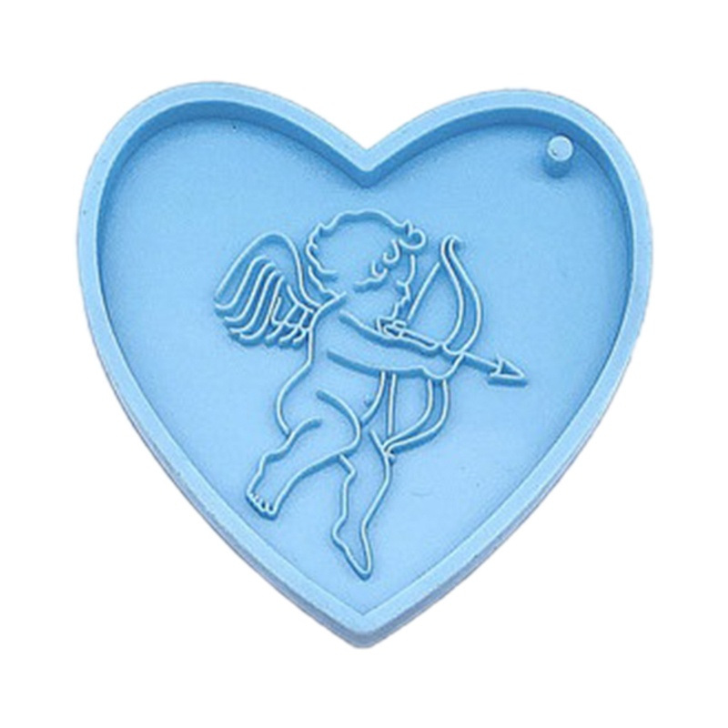 Khuôn Silicone Hình Trái Tim Làm Móc Khóa