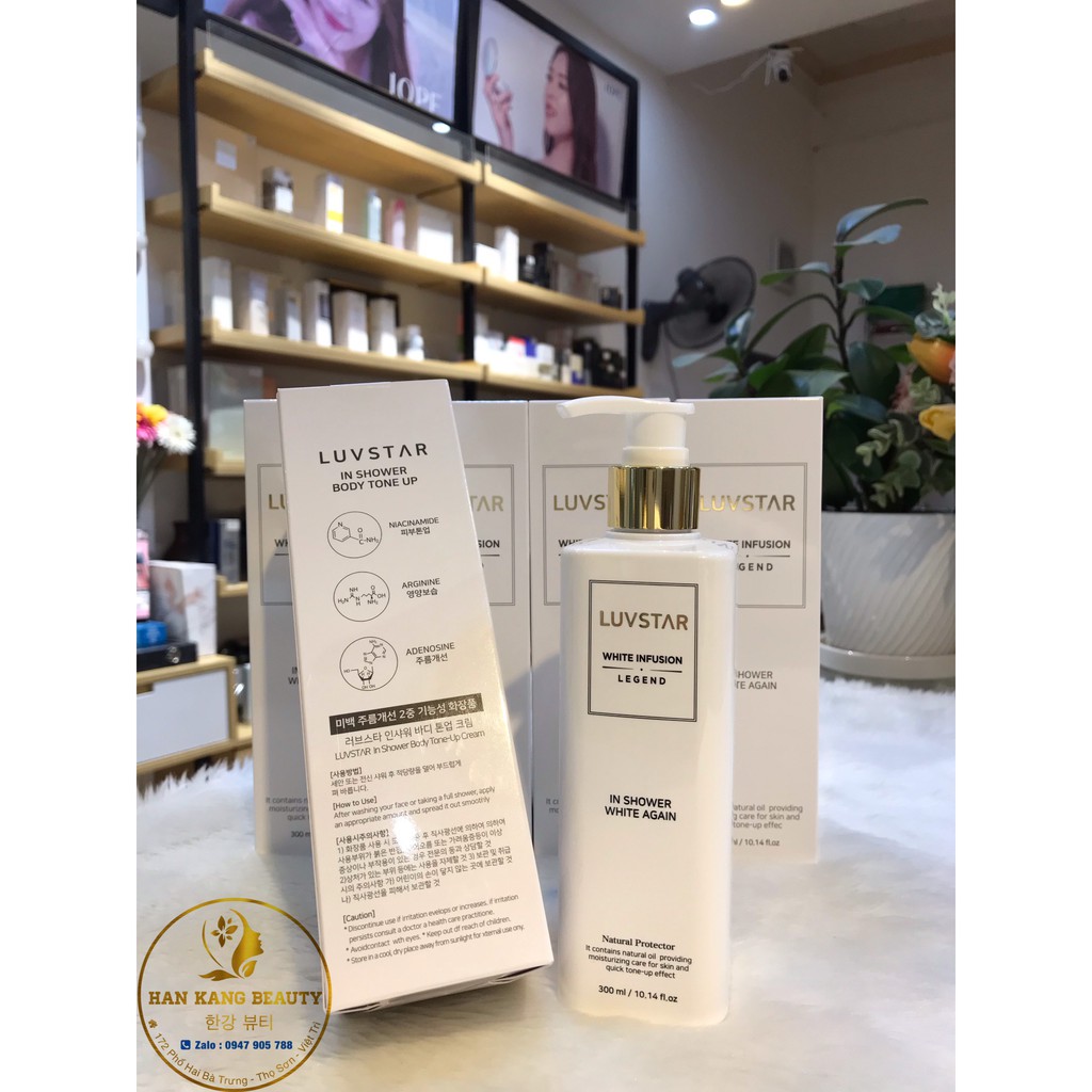 Tắm truyền trắng Luv star White Infusion Legend In Shower White Again