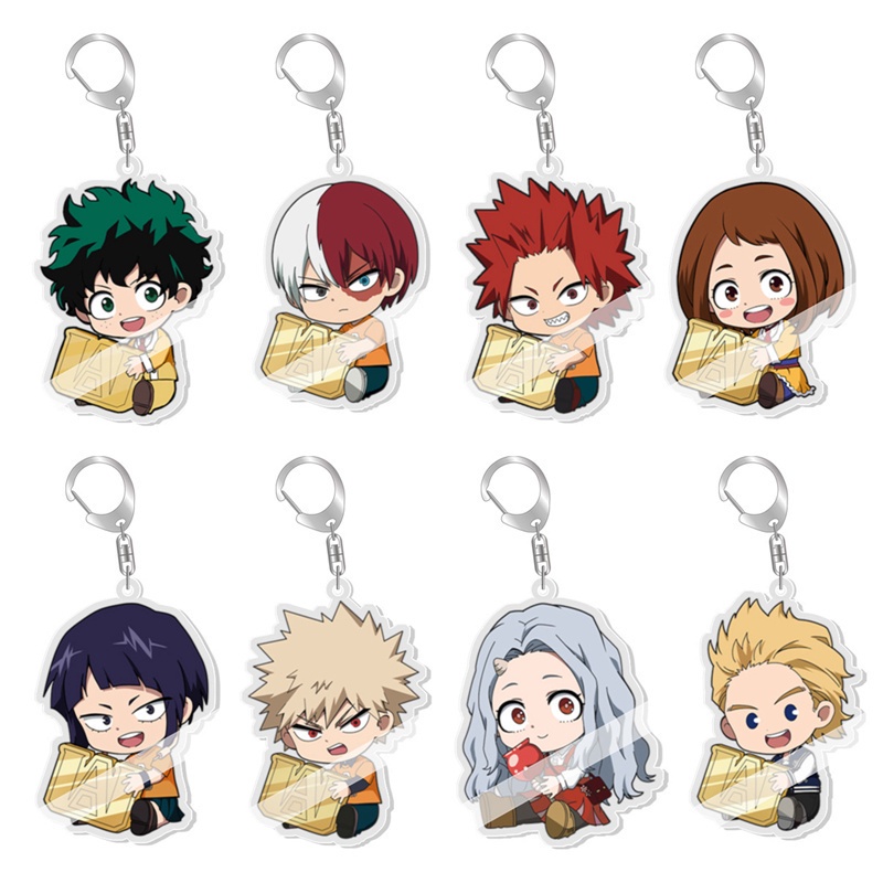 Móc khóa nhựa acrylic trong suốt thiết kế kiểu nhân vật phim My Hero Academia