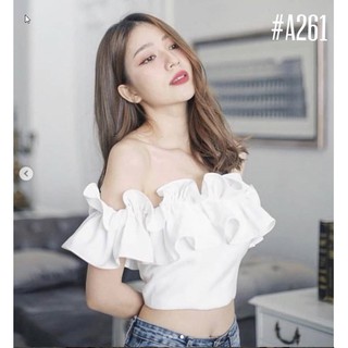 ☀️Áo croptop trễ vai nhún bèo( HÌNH THẬT CUỐI CÙNG)