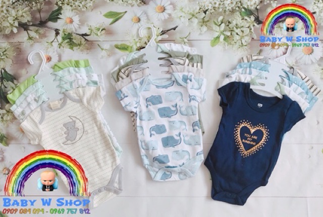 Set 5 áo bodysuit có móc | BigBuy360 - bigbuy360.vn