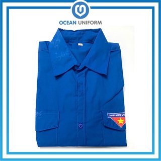 Áo Sơ Mi Đoàn Thanh Niên - Áo Đoàn Thanh Niên Hàng Thường,Chất Liệu Pagzim Liên Doanh Size 44