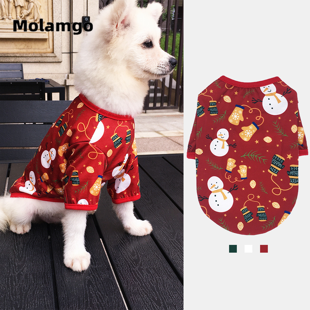 Áo Họa Tiết Giáng Sinh Dễ Thương Cho Thú Cưng
