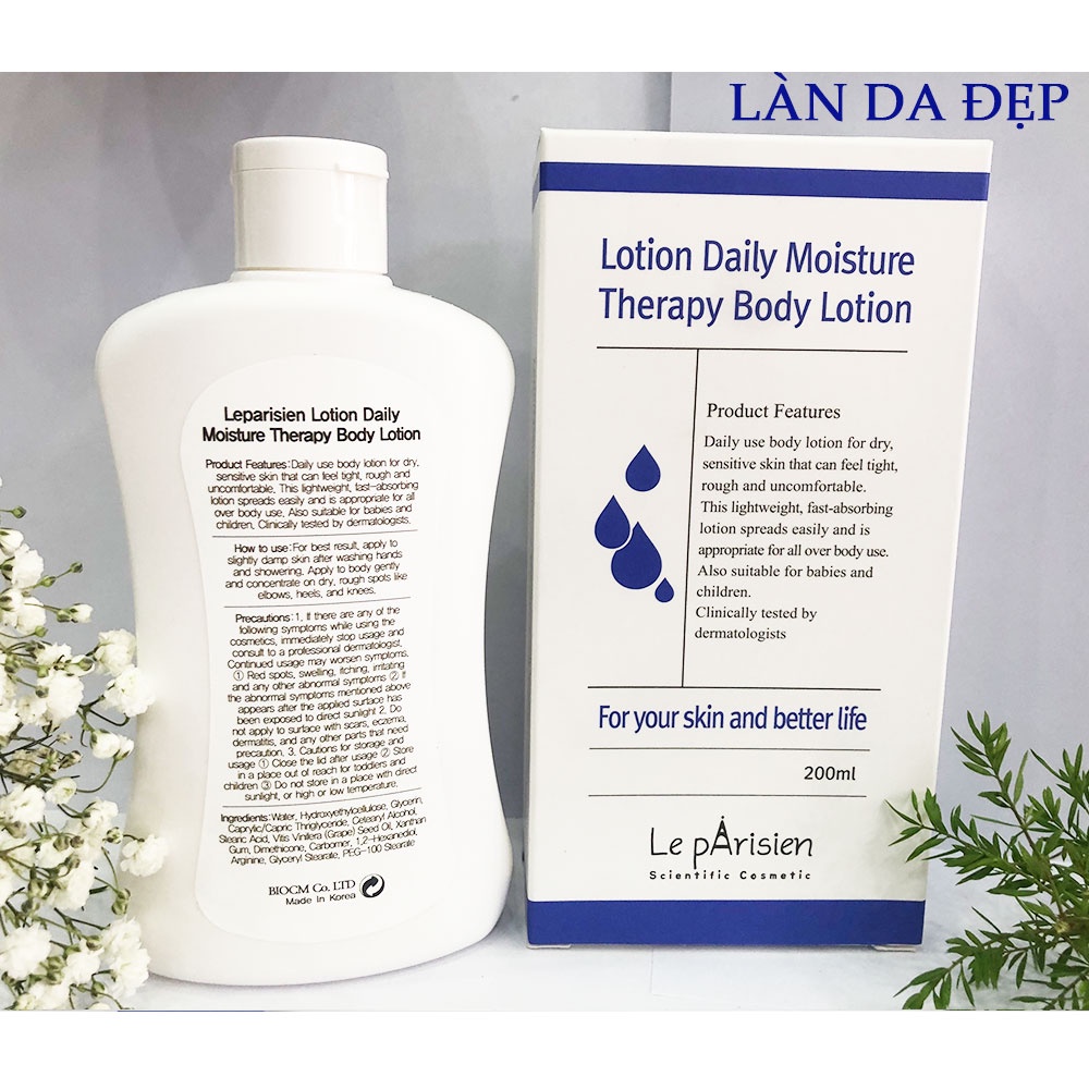 Sữa dưỡng thể Leparisien Daily Moisture Therapy Body Lotion cấp ẩm chăm sóc da  200ml