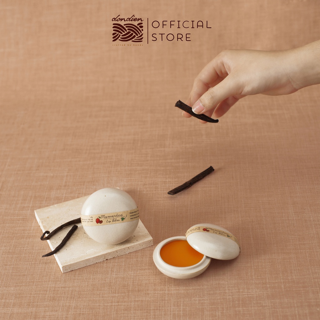 Son Dưỡng Môi Gấc, mặt nạ tẩy da chết Đồn Điền Handmade - Hũ Gốm - 10gr