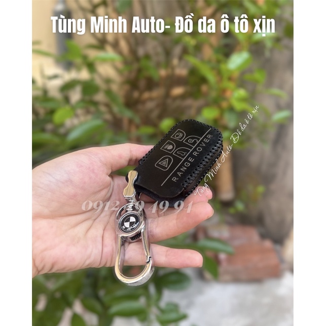 Bao da móc khoá cho dòng xe  Ranger Rover, bọc chìa khoá xe hơi handmade cao cấp, Khắc tên và SĐT chủ xe