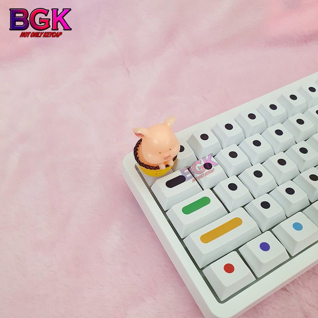 Keycap lẻ hình những chú heo dễ thương Cute Pigs Artisan keycap