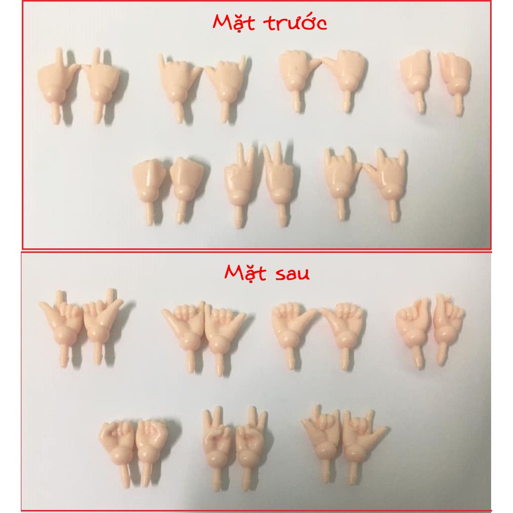 Bộ 7 cặp tay cho búp bê Baboliy