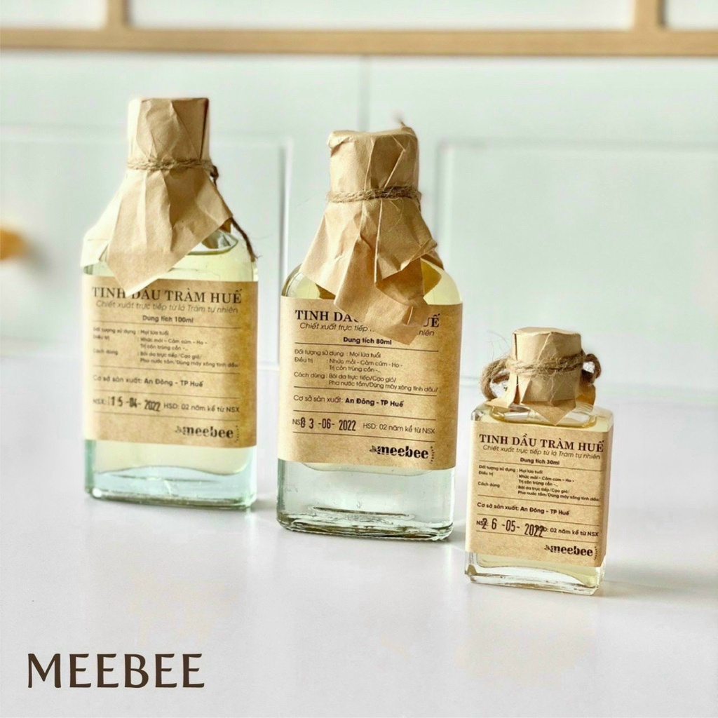 Tinh dầu tràm Huế nguyên chất đậm đặc Meebee 30ml/80ml/100ml - Chính hãng An Đông, Huế