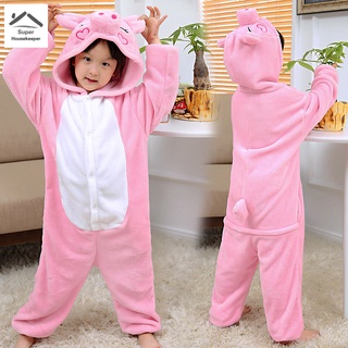 1 bộ đồ ngủ liền thân hình con heo cho bé
