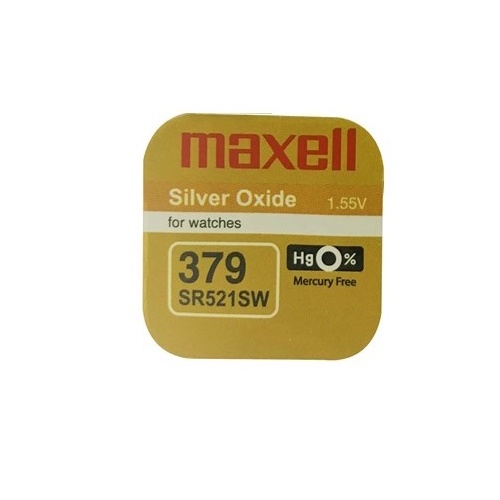 Pin Maxell 379 SR521SW dành cho đồng hồ dùng pin AG0 / 379 / SR521SW/ LR521 / (Loại tốt - Giá 1 viên)