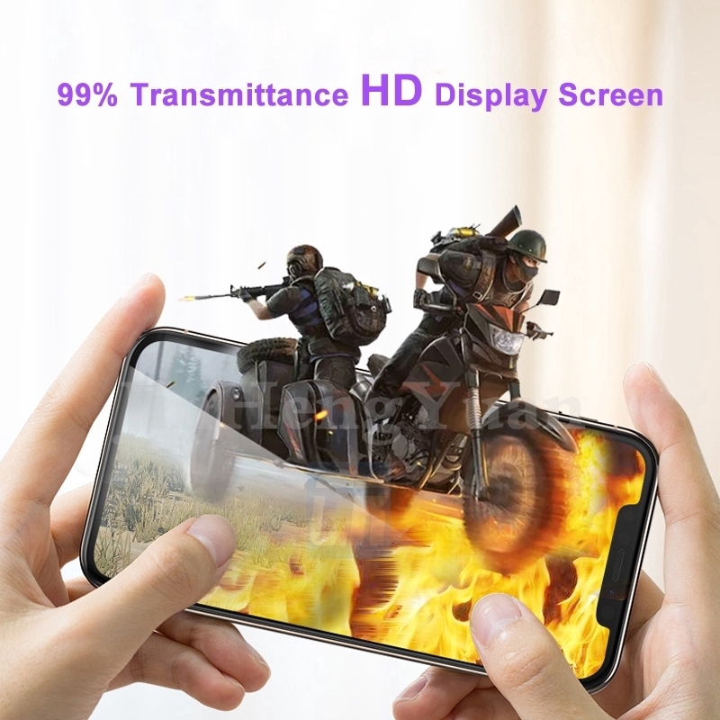 Miếng kính cường lực 9H chống ánh sáng xanh trong suốt bảo vệ cho IPhone X XR XS 11 12 Pro Max Mini 6 6s 7 8 Plus