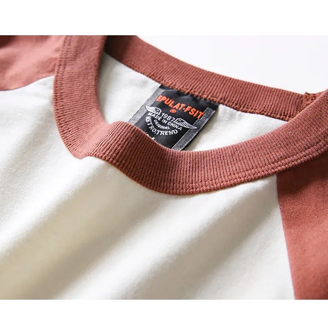 Áo Thun Nam Cổ Tròn OLDMAN, Áo tay Raglan Cổ Điển, Vintage, Retro, Phóng Khoáng, Cá Tính | BigBuy360 - bigbuy360.vn