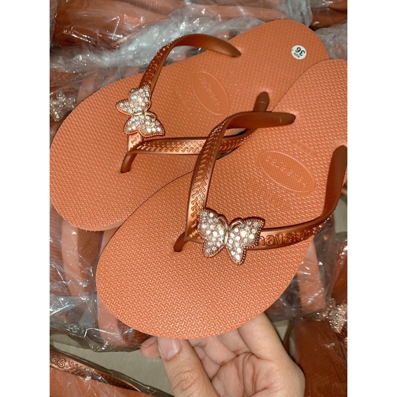 Dép havaianas Nữ màu Cam đậm