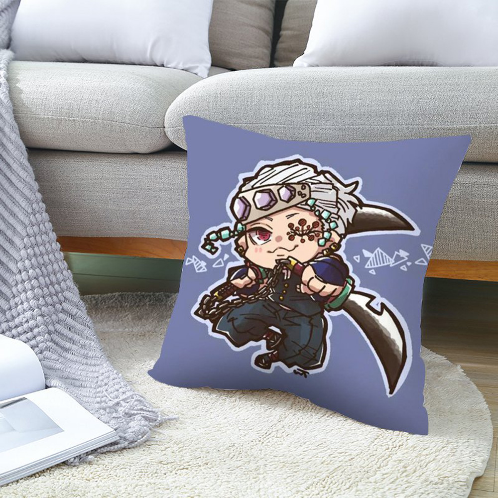 Vỏ Bọc Đệm Ghế Sofa In Hình Anime Demon Slayer Bằng Polyester Thân Thiện Môi Trường Trang Trí Nhà Cửa / Khách Sạn