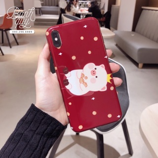 Ốp heo đỏ silicon Iphone