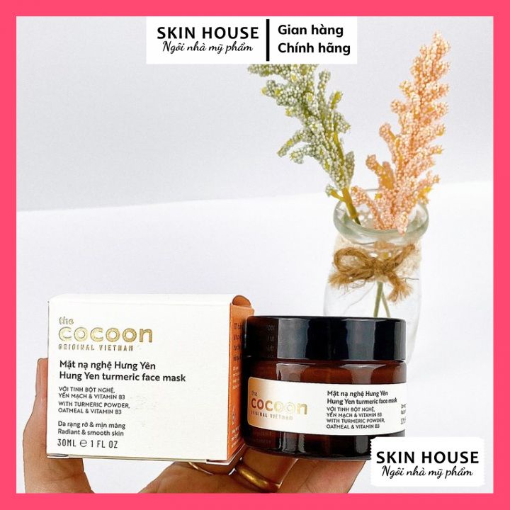 Mặt Nạ Nghệ Cocoon Turmeric Face Mask 30ml - Mặt Nạ Nghệ Hưng Yên Giúp Giảm Thâm Đều Màu