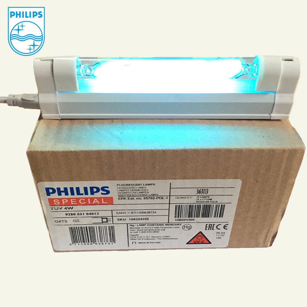 Bộ đèn diệt khuẩn chuyên dụng 4W - Philips ( Poland )