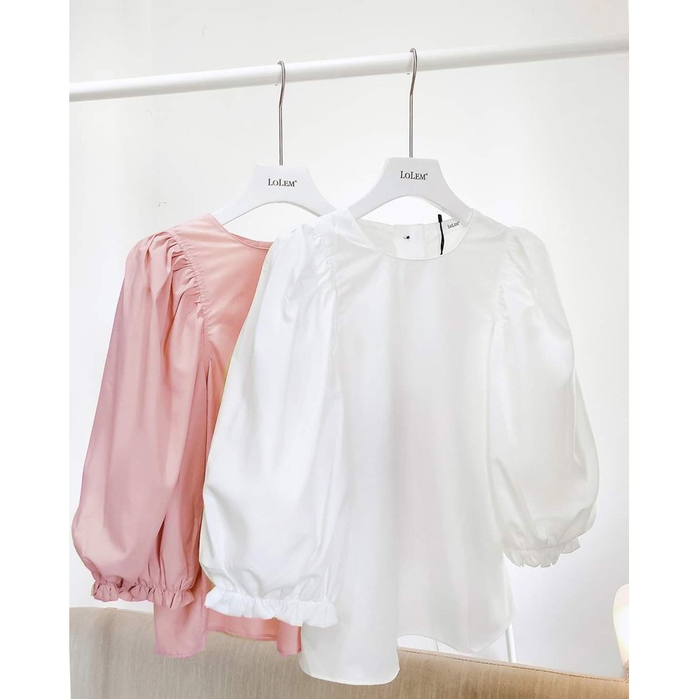 Áo sơ mi công sở ❣️FREESHIP❣️ Áo Cổ Tròn Tay Bo Hella