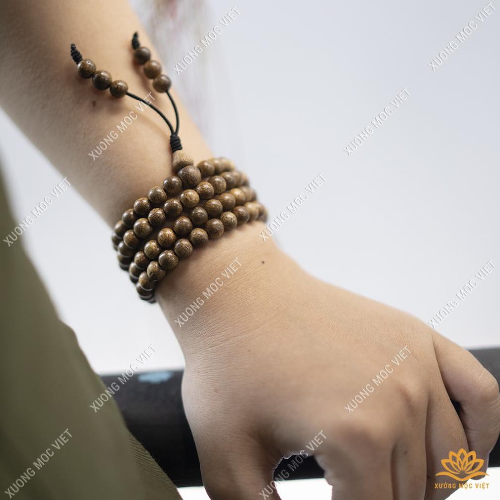 Vòng tay trầm hương, Vòng tay phong thủy -  Trầm tốc lào tự nhiên, Chuỗi tràng 12, 15, 17, 108 hạt .