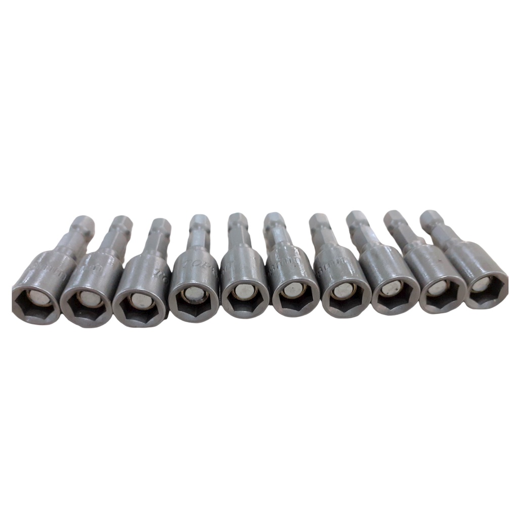 [HCM] Đầu bắn tôn 8mm TOP tiêu chuẩn Germany, có nam châm, gồm 10 đầu bắn tôn
