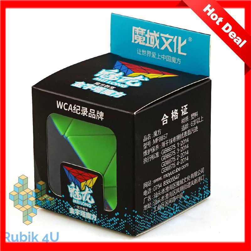 Rubik tam giác Stickerless không viền MoYu MFJS Meilong Pyraminx