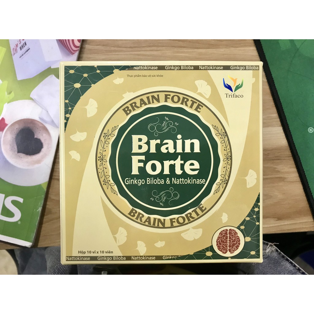 Viên uống bổ não giảm rối loạn tiền đình - Hoạt huyết dưỡng não Brain Forte tuần hoàn máu não, giảm đau đầu