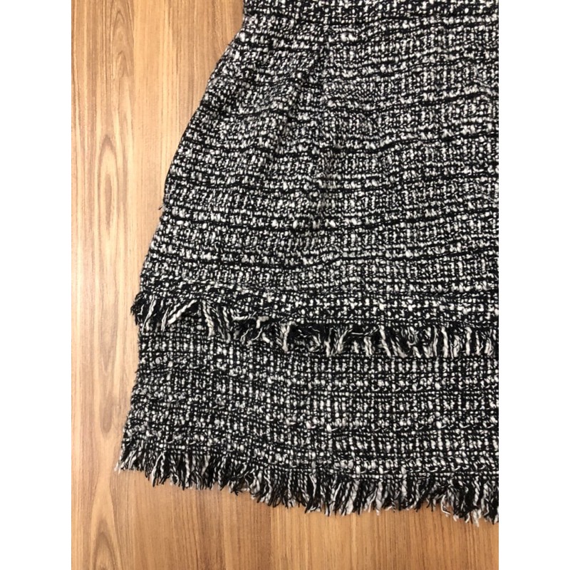 Pass Váy yếm Zara dạ tweed auth